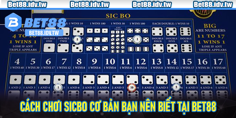 Cách chơi sicbo cơ bản bạn nên biết tại Bet88